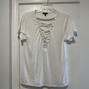 Express white shirt with shoelace front size XS fits like S - great condition